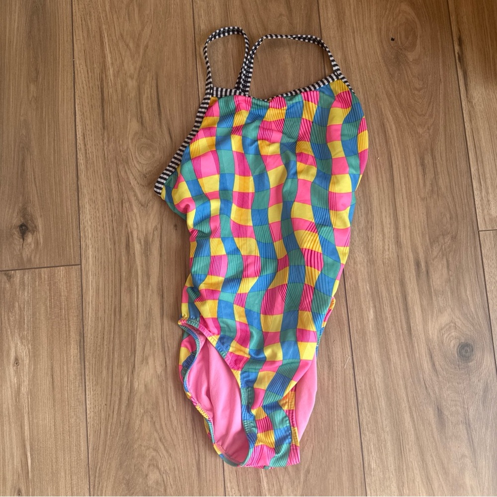 Dolfin Uglies Racerback Swimsuit, Women's Size 36 Colorful Bright Athletic